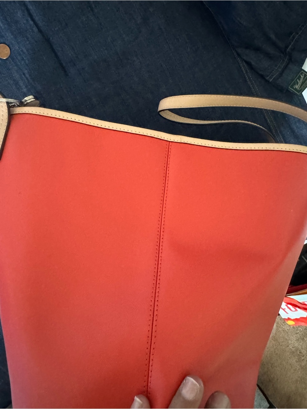 Coach New York Red Tote with Tan Handles bundle deal - Picture 3 of 11